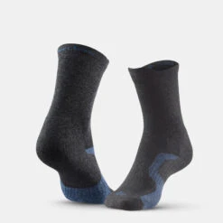 Quechua 2 Paires De Chaussettes De Randonnée Tiges Hautes Enfant Crossocks Noir Gris -Plein Air Pêche Magasin 2 paires de chaussettes de randonnee tiges hautes enfant crossocks noir gris 8