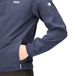 Regatta Arec III Homme Randonnée Softshell Veste - Marine -Plein Air Pêche Magasin arec iii homme randonnee softshell veste marine 5