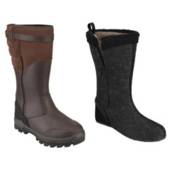 Bottes Chasse Chaudes Imperméables Cuir 900. -Plein Air Pêche Magasin bottes chasse chaudes impermeables cuir 900 6