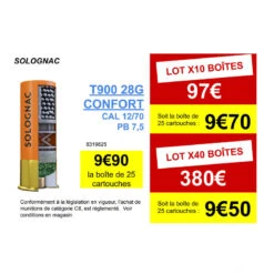 Plein Air Pêche Magasin -Plein Air Pêche Magasin cartouche ball trap t900 28g confort calibre 1270 plomb n75 x25 1