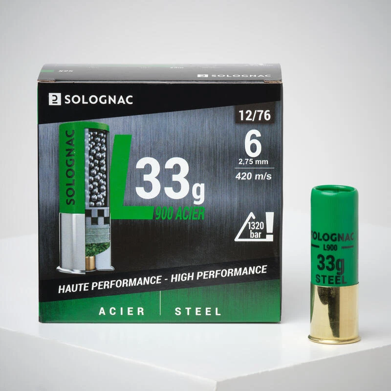Cartouche L900 33gr Haute Vitesse CALIBRE 12/76 BILLE Acier N°6 X25 3 Cartouche L900 33gr Haute Vitesse CALIBRE 12/76 BILLE Acier N°6 X25