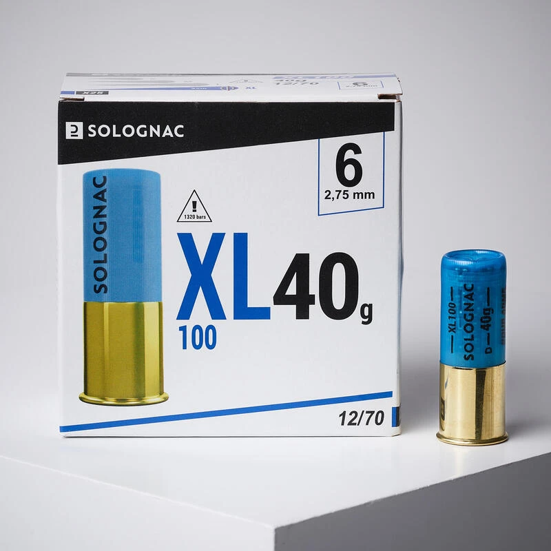 CARTOUCHE XL100 40g CALIBRE 12/70 PLOMB N°6 X25 3 CARTOUCHE XL100 40g CALIBRE 12/70 PLOMB N°6 X25
