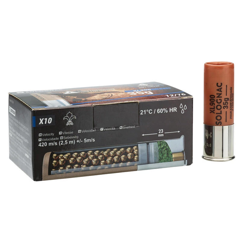CARTOUCHE XL900 35G CALIBRE 12/76 BILLE SOFT COPPER N°4X10. 3 CARTOUCHE XL900 35G CALIBRE 12/76 BILLE SOFT COPPER N°4X10.