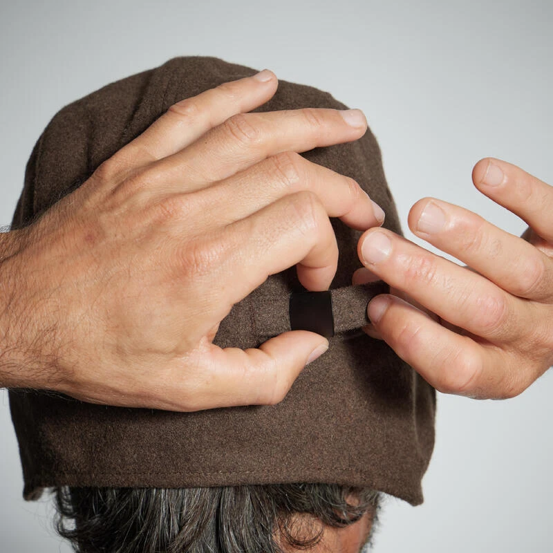 CASQUETTE CHAUDE LAINE A RABAT 500 MARRON 5 CASQUETTE CHAUDE LAINE A RABAT 500 MARRON – Image 3