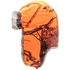 CHAPKA CHASSE CAMOUFLAGE ORANGE 15 CHAPKA CHASSE CAMOUFLAGE ORANGE -Plein Air Pêche Magasin chapka chasse camouflage orange 3