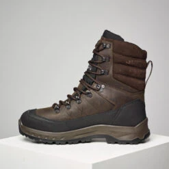 CHAUSSURES CHASSE IMPERMÉABLES CHAUDES CUIR CROSSHUNT 540 MARRON -Plein Air Pêche Magasin chaussures chasse impermeables chaudes cuir crosshunt 540 marron 1