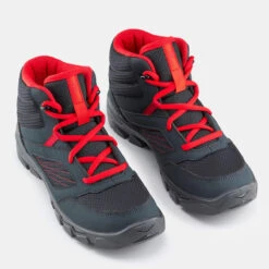 Quechua Chaussures De Randonnée Enfant Avec Lacets MH100 MID Grise Foncée Du 35 AU 38 -Plein Air Pêche Magasin chaussures de randonnee enfant avec lacets mh100 mid grise foncee du 35 au 38 3