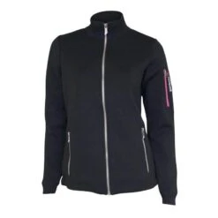 Coupe-vent Flisan WB Noir Avec Fermeture éclair Laine Mérinos - Noir