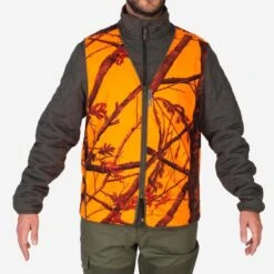 GILET CHASSE COMPACT SILENCIEUX CAMOUFLAGE FLUO 12 GILET CHASSE COMPACT SILENCIEUX CAMOUFLAGE FLUO -Plein Air Pêche Magasin gilet chasse compact silencieux camouflage fluo 1