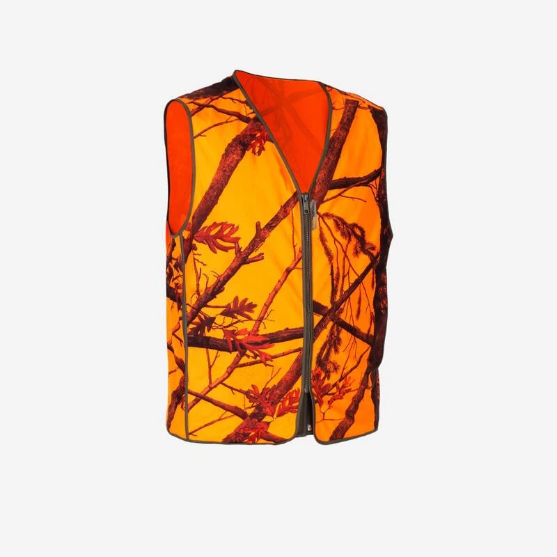 GILET CHASSE COMPACT SILENCIEUX CAMOUFLAGE FLUO 3 GILET CHASSE COMPACT SILENCIEUX CAMOUFLAGE FLUO