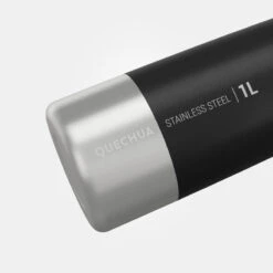 Quechua Gourde Inox 1L Avec Bouchon à Vis Pour La Randonnée - Noir -Plein Air Pêche Magasin gourde inox 1l avec bouchon a vis pour la randonnee noir 2