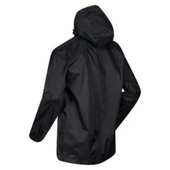 Regatta Pack-It III Homme Randonnée Veste Imperméable - Noir -Plein Air Pêche Magasin pack it iii homme randonnee veste impermeable noir 1