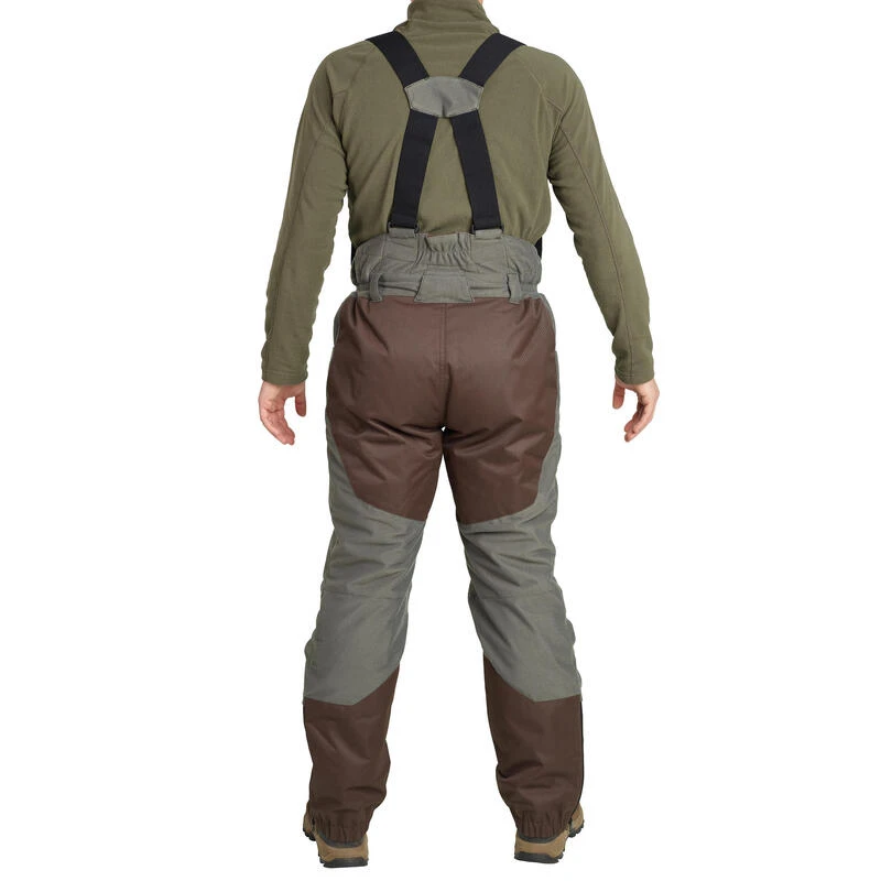 PANTALON CHASSE A BRETELLES CHAUD -20°C VERT 100 7 PANTALON CHASSE A BRETELLES CHAUD -20°C VERT 100 – Image 5