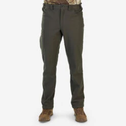PANTALON CHASSE CHAUD SILENCIEUX POLAIRE VERT 100 -Plein Air Pêche Magasin pantalon chasse chaud silencieux polaire vert 100 2