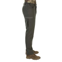 PANTALON CHASSE CHAUD SILENCIEUX POLAIRE VERT 100 -Plein Air Pêche Magasin pantalon chasse chaud silencieux polaire vert 100 4