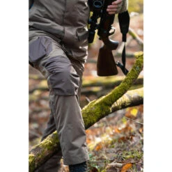 PANTALON CHASSE IMPERMEABLE CHAUD SILENCIEUX MARRON 520 -Plein Air Pêche Magasin pantalon chasse impermeable chaud silencieux marron 520 4