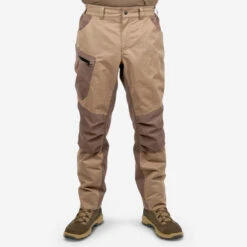 PANTALON CHASSE IMPERMEABLE CHAUD SILENCIEUX MARRON 520 -Plein Air Pêche Magasin pantalon chasse impermeable chaud silencieux marron 520 6