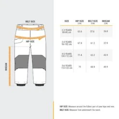 Quechua Pantalon Chaud Imperméable De Randonnée - SH500 MOUNTAIN - Enfant 2 - 6 Ans -Plein Air Pêche Magasin pantalon chaud impermeable de randonnee sh500 mountain enfant 2 6 ans 3