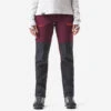 Pantalon Déperlant De Trek Montagne - MT900 Bordeaux - Femme -Plein Air Pêche Magasin pantalon deperlant de trek montagne mt900 bordeaux femme