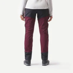 Pantalon Déperlant De Trek Montagne - MT900 Bordeaux - Femme -Plein Air Pêche Magasin pantalon deperlant de trek montagne mt900 bordeaux femme 4