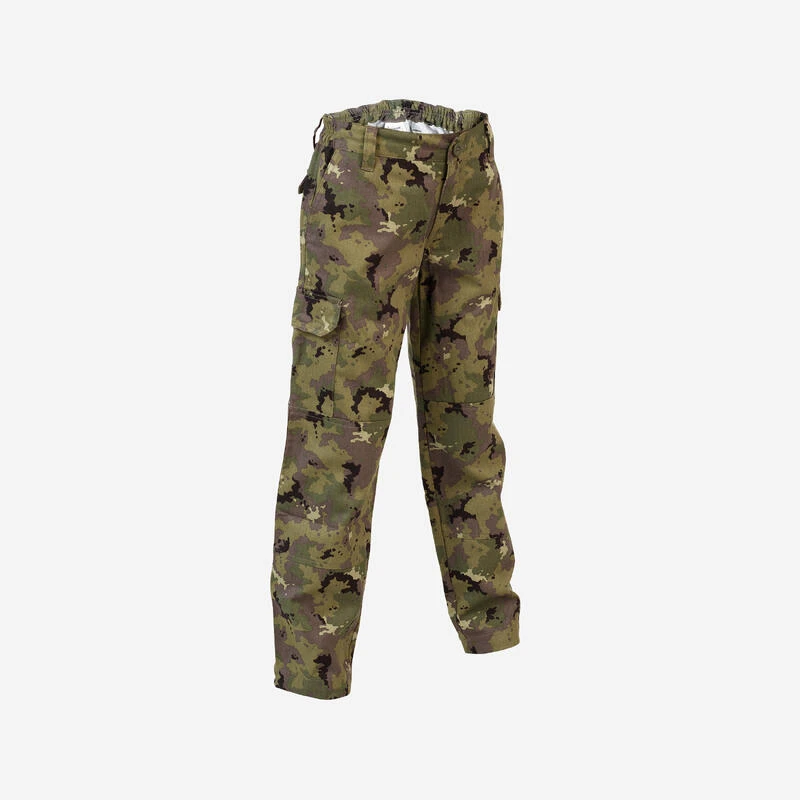 Pantalon Résistant Junior -100 Camouflage Island Vert 3 Pantalon Résistant Junior -100 Camouflage Island Vert