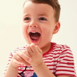 Regatta Peppa Stripe T-shirt De Marche à Manches Courtes Pour Enfant - Rouge -Plein Air Pêche Magasin peppa stripe t shirt de marche a manches courtes pour enfant rouge 2