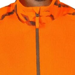 Pull Chasse Renfort Orange Fluo 500 -Plein Air Pêche Magasin pull chasse renfort orange fluo 500 6