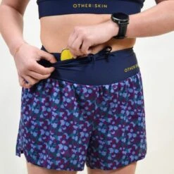 Short Course à Pied Femme Bleu Floral Ecoresponsable -Plein Air Pêche Magasin short course a pied femme bleu floral ecoresponsable 2
