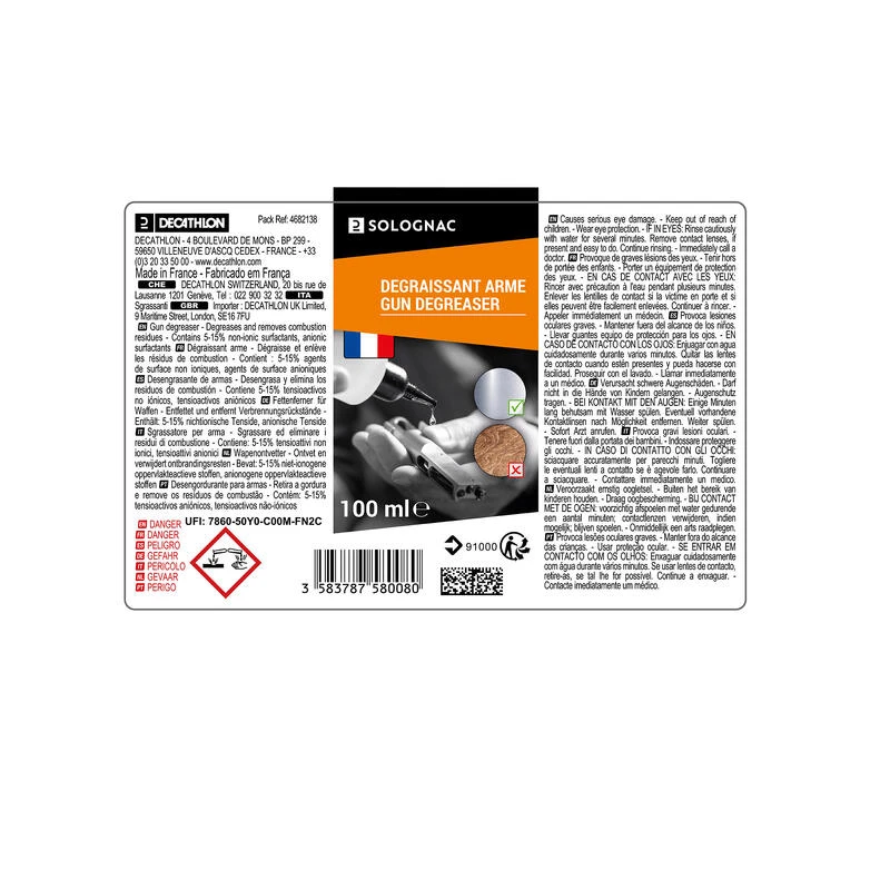 SOLVANT DEGRAISSANT POUR ARME 100 5 SOLVANT DEGRAISSANT POUR ARME 100 – Image 3