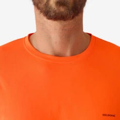 T-SHIRT CHASSE RESPIRANT ORANGE FLUO 300 -Plein Air Pêche Magasin t shirt chasse respirant orange fluo 300 2