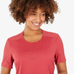 Quechua T-shirt De Randonnée Manches Courtes - MH500 - Femme -Plein Air Pêche Magasin t shirt de randonnee manches courtes mh500 femme 2