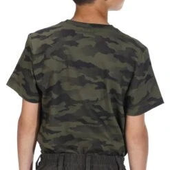 T-shirt Manches Courtes Chasse Coton Junior - 100 Camouflage Halftone Vert -Plein Air Pêche Magasin t shirt manches courtes chasse coton junior 100 camouflage halftone vert 2