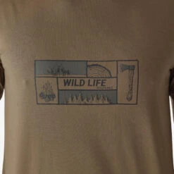 T-shirt Manches Courtes Coton 100 LOGO WILDLIFE -Plein Air Pêche Magasin t shirt manches courtes coton 100 logo wildlife 2