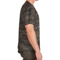 T-shirt Manches Courtes Respirant Chasse 100 Camouflage Kaki -Plein Air Pêche Magasin t shirt manches courtes respirant chasse 100 camouflage kaki 3