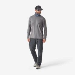 Tee-shirt De Pêche Anti-UV 500 Gris -Plein Air Pêche Magasin tee shirt de peche anti uv 500 gris 3