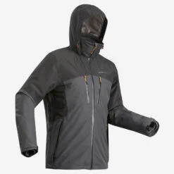 Veste 3en1 Imperméable De Trek Voyage - TRAVEL 500 -10°C Noire - Homme