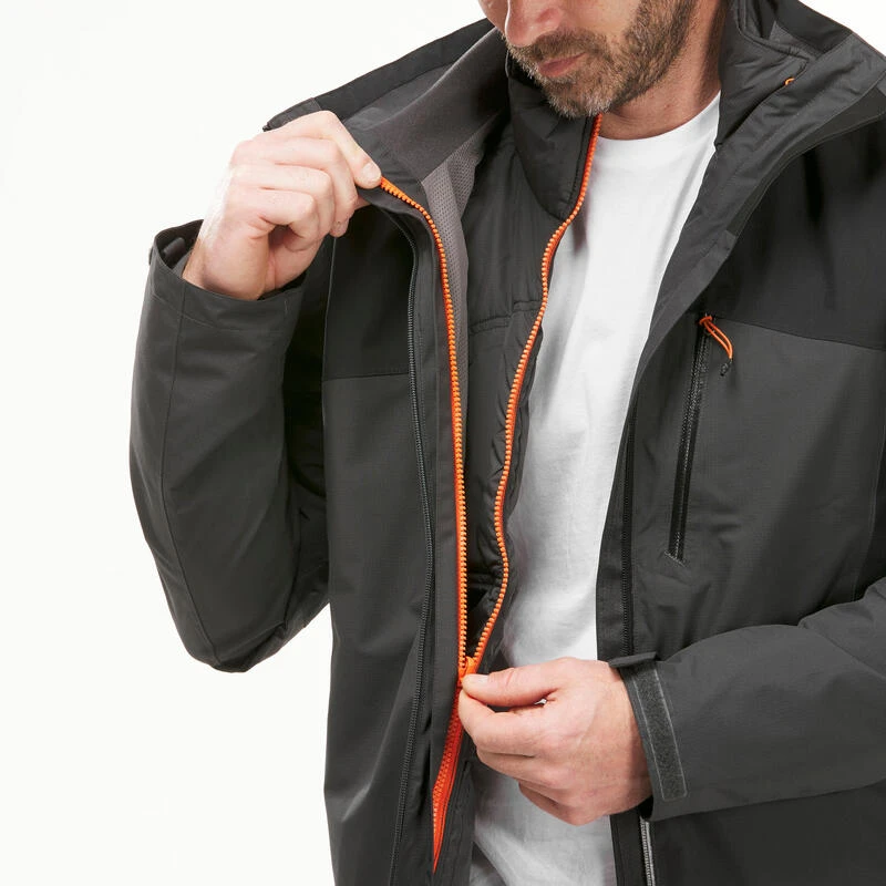 Veste 3en1 Imperméable De Trek Voyage - TRAVEL 500 -10°C Noire - Homme 11 Veste 3en1 Imperméable De Trek Voyage - TRAVEL 500 -10°C Noire - Homme – Image 9