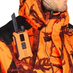 VESTE CHASSE IMPERMÉABLE CHAUDE SILENCIEUSE CAMO FLUO POSTE 500 -Plein Air Pêche Magasin veste chasse impermeable chaude silencieuse camo fluo poste 500 5