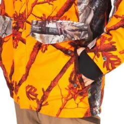 VESTE CHASSE IMPERMÉABLE CHAUDE SILENCIEUSE CAMO FLUO POSTE 500 -Plein Air Pêche Magasin veste chasse impermeable chaude silencieuse camo fluo poste 500 8