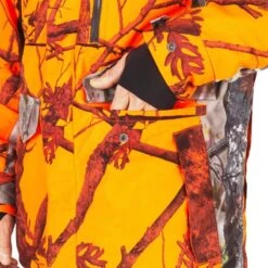 VESTE CHASSE IMPERMÉABLE CHAUDE SILENCIEUSE CAMO FLUO POSTE 500 -Plein Air Pêche Magasin veste chasse impermeable chaude silencieuse camo fluo poste 500 9