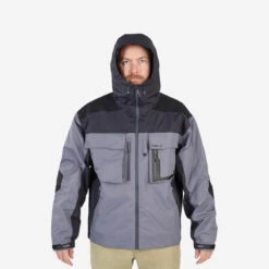Veste De Pêche Imperméable 500 Grise -Plein Air Pêche Magasin veste de peche impermeable 500 grise 1