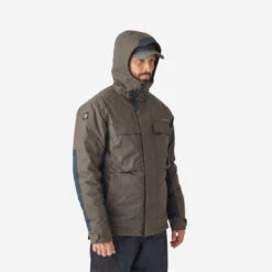 Veste De Pêche Imperméable Chaude Homme - FJ 500 TH Kaki -Plein Air Pêche Magasin veste de peche impermeable chaude homme fj 500 th kaki 2