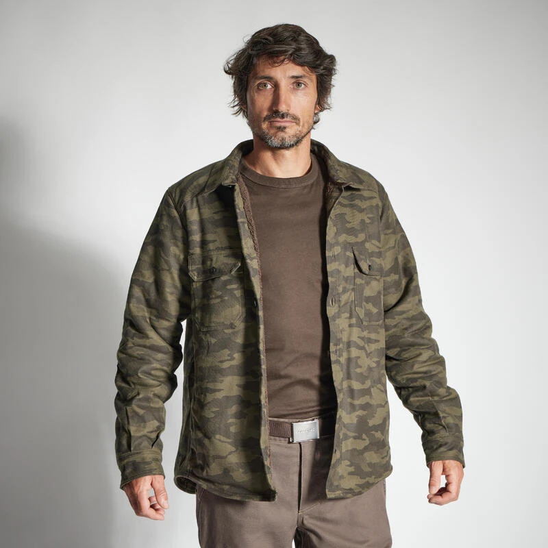 VESTE MOUTONNÉE TYPE SURCHEMISE 500 CAMO 10 VESTE MOUTONNÉE TYPE SURCHEMISE 500 CAMO – Image 8